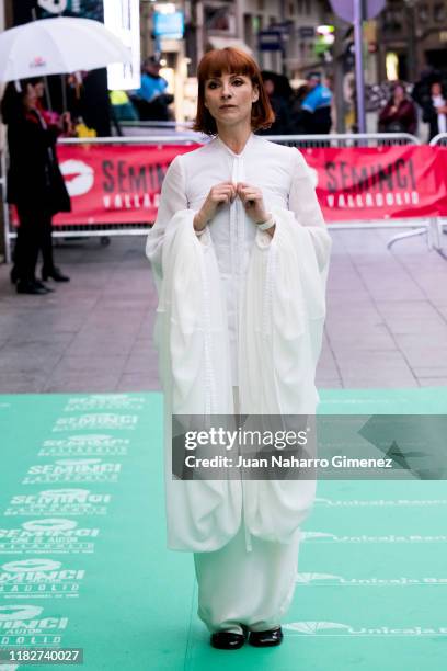 Najwa Nimri attends 'Espiga de Honor' Gala during 64th Seminci International Film Week of Valladolid at Teatro Calderon on October 22, 2019 in...