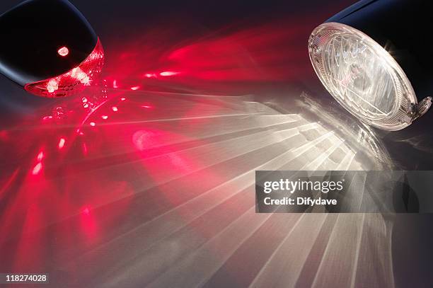 bicycle lights - achterlicht stockfoto's en -beelden