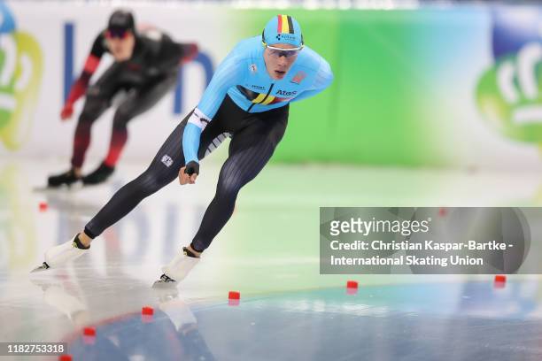 Bart Swings competes in Men`s 5000m race during the ISU World Cup Speed Skating at Minsk Arena on November 15, 2019 in Minsk, Belarus.