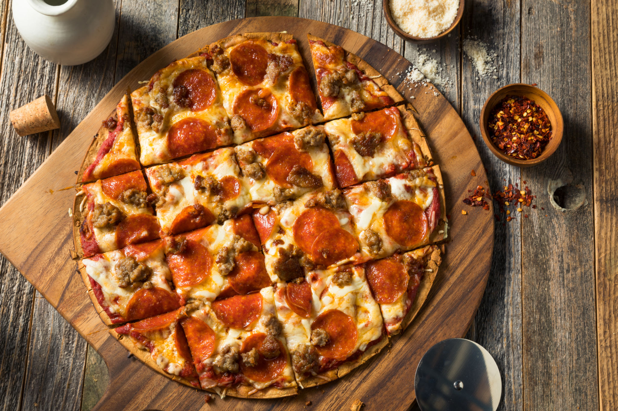 thin crust pizza