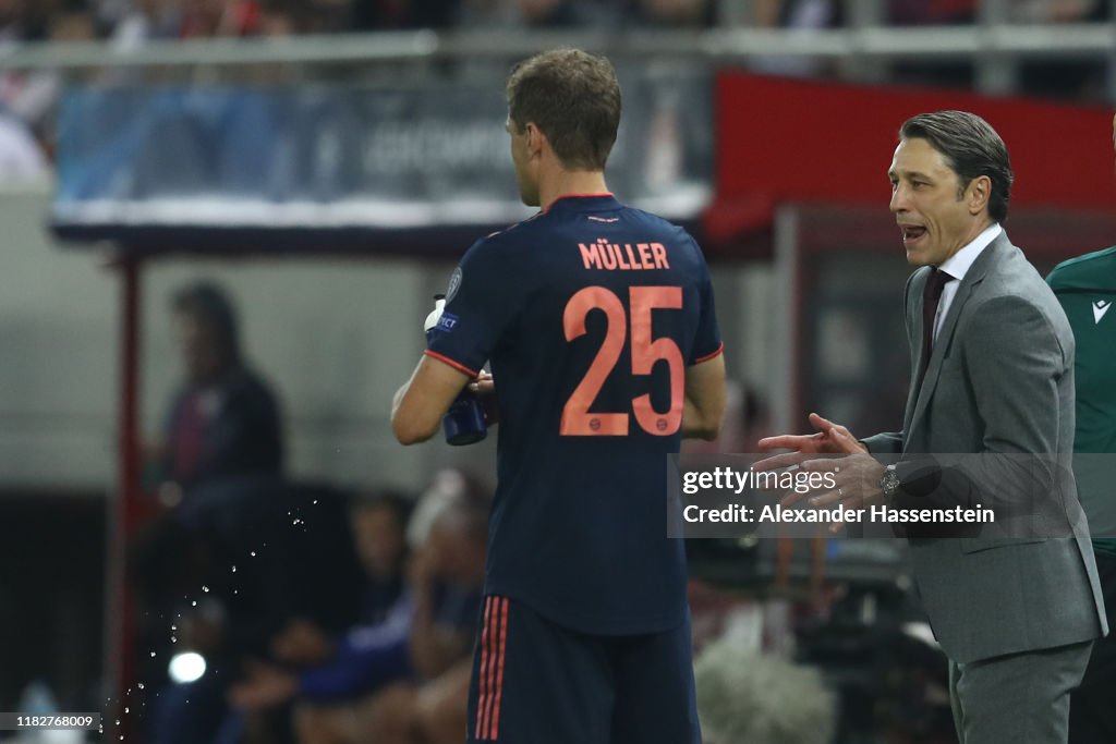 Olympiacos FC v Bayern Muenchen: Group B - UEFA Champions League
