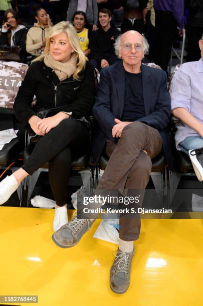 Larry David attends the basketball game between the Sacramento Kings and Los Angeles Lakers at Staples Center on November 15, 2019 in Los Angeles,...