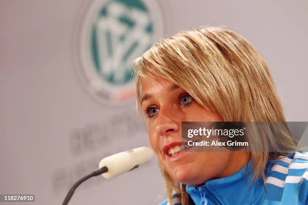 Lena Goessling attends a Germany press conference at Hilton Hotel on July 6, 2011 in Duesseldorf, Germany.