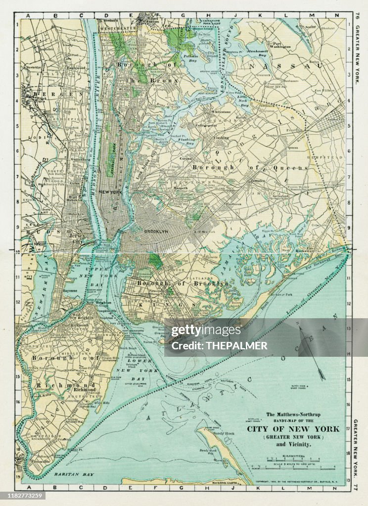 New York city map 1898