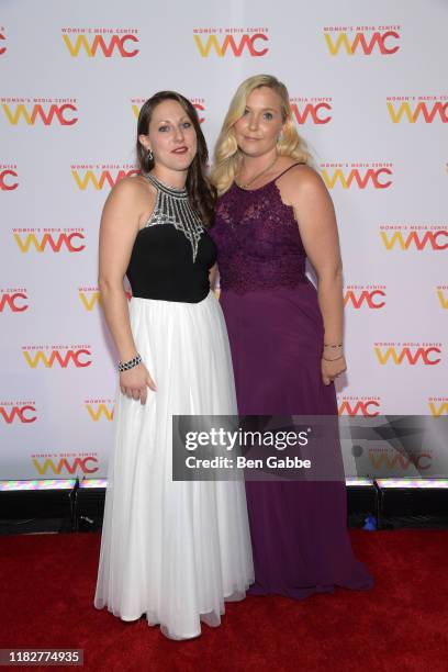 Michelle Licata and Virginia Giuffre attend the 2019 Women's Media Awards at Mandarin Oriental on October 22, 2019 in New York City.