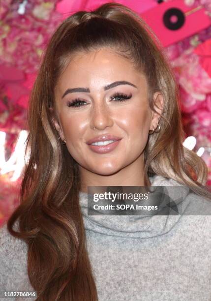 Georgia Steel attends the Beauticology x Elan Cafe Launch in Knightsbridge, London.