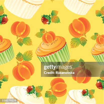 Autumn Cupcakes Pattern Autumn Cupcakes Pattern