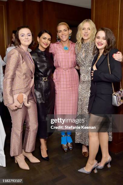 Elsie Fisher, Nazanin Boniadi, Busy Philipps, Laura Brown and Joey King attend InStyle & Kate Spade New York Dinner Co-Hosted By Laura Brown & Nicola...