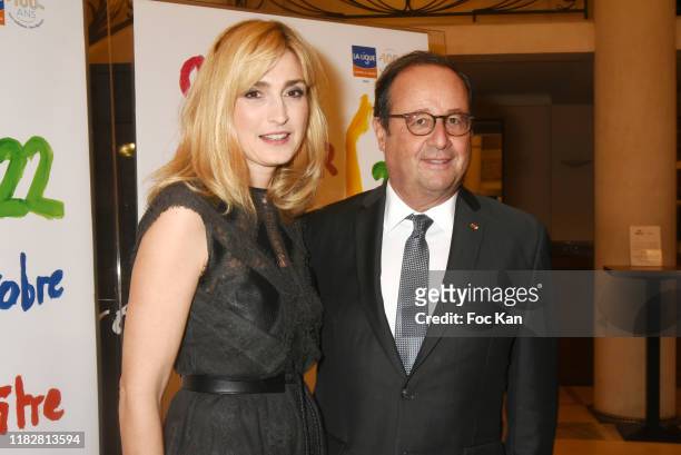 Actress Julie Gayet and Francois Hollande attend 27th "Gala Pour L'Espoir" To Benefit La Ligue Contre Le Cancer At Theatre Des Champs Elysees on...
