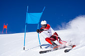 professional skier during super g