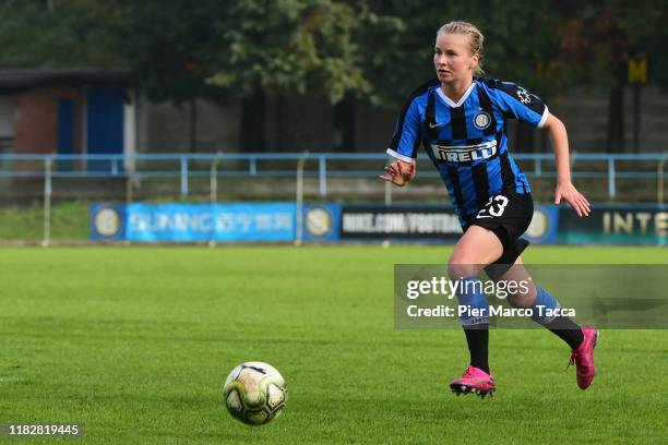 Anna Auvinen of FC Internazionale Women in action during the Women Serie A match between FC Internazionale and Orobica at Campo Sportivo F. Chinetti...