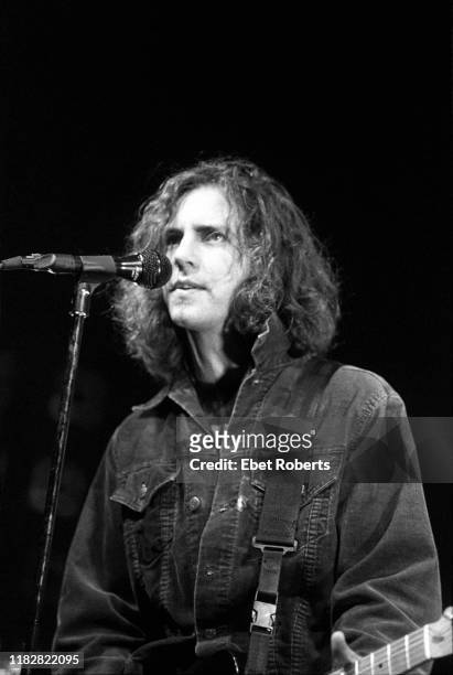 Eddie Vedder performing with Pearl Jam at the Paramount Theater in New York City on April 17, 1994.