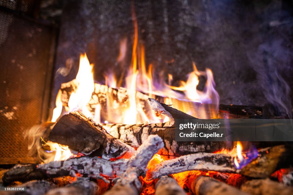 Chauffage - Énergie fossile, feu de cheminée