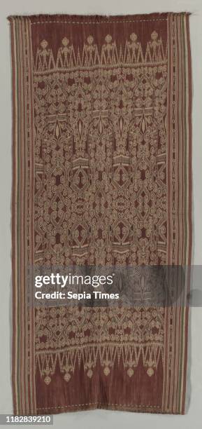 Pua , late 1800s-early 1900s. Indonesia, Borneo, Sarawak Region, Iban Dyak tribe, late 19th-early 20th century. Plain weave cotton; ikat dyed;...