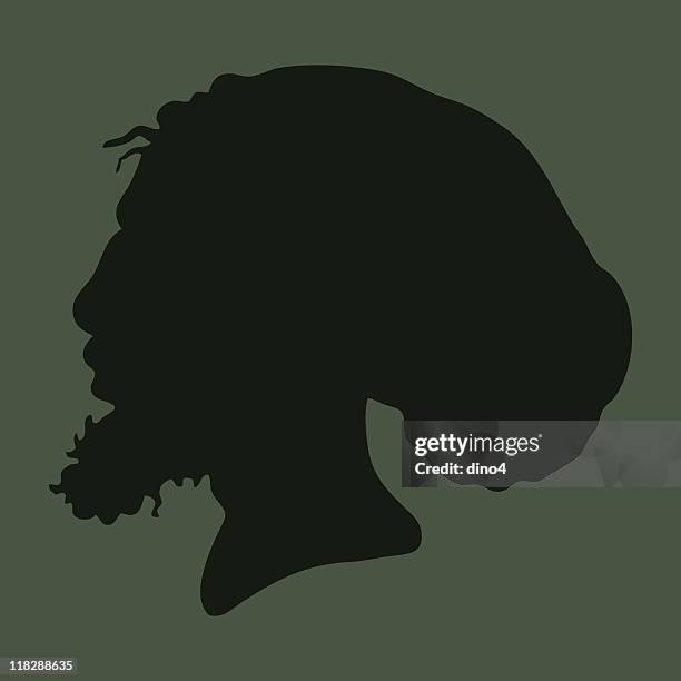 stockillustraties, clipart, cartoons en iconen met rastahead - dreadlocks