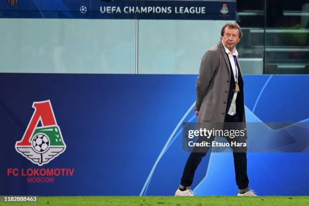 Lokomotiv Moskva head coach Yuri Semin looks on during the UEFA Champions League group D match between Juventus and Lokomotiv Moskva at Juventus...