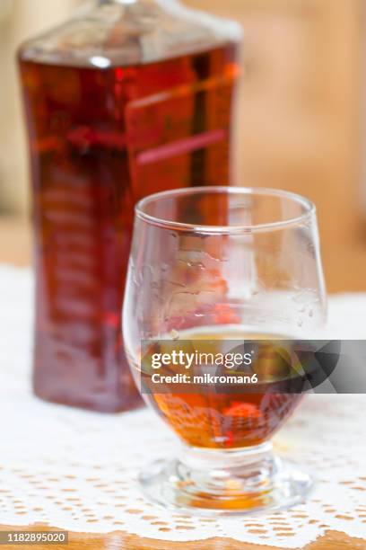 close-up of alcohol - amaretto liqueur stock pictures, royalty-free photos & images