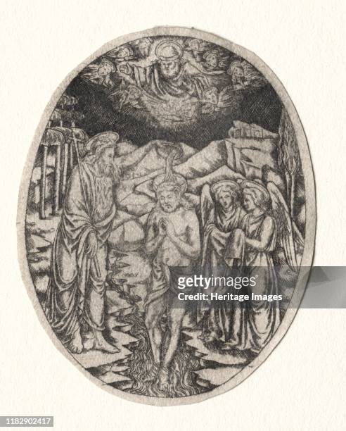 Baptism of Christ, 1400s. Creator Alessandro Algardi .