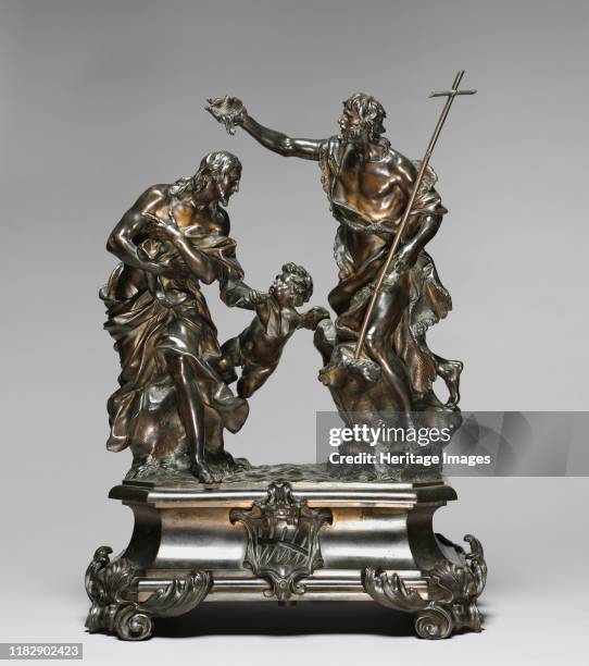 Baptism of Christ, designed 1645-1646, probably made 1650-1655. Unlike Soldani's sculpture, this work has a more balanced, graceful composition and a...