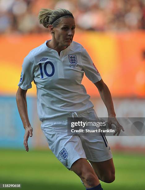 Kelly Smith of England in action during the FIFA Women's World Cup 2011 group B match between England and Japan at the FIFA World Cup stadiumon July...