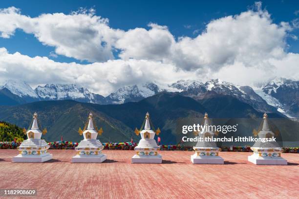 buddhist pagoda of tibet - kathmandu stock pictures, royalty-free photos & images