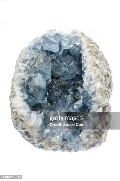 large celestite geode - geode stock pictures, royalty-free photos & images