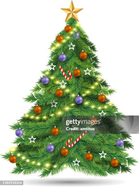 stockillustraties, clipart, cartoons en iconen met xmas boom - kerstboom