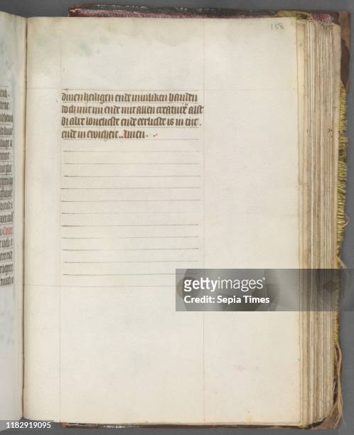 Book of Hours : fol. 158r, Text, c. 1460-1465. Master of Gijsbrecht van Brederode , and Master of the Boston City of God . Ink, tempera, and gold on...