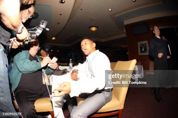 June 9: MANDATORY CREDIT Bill Tompkins/Getty Images Ivan Calderon interacting with the media at Madison Square Garden for his upcoming Super...