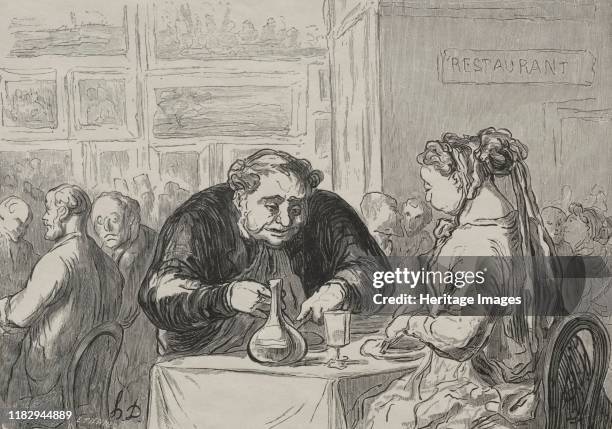 Exposition des beaux-arts: au buffet amour de lart et de la côtelette. Creator Honoré Daumier ; Mon. Martinet, r. Rivoli, et 41 r. Vivienne.