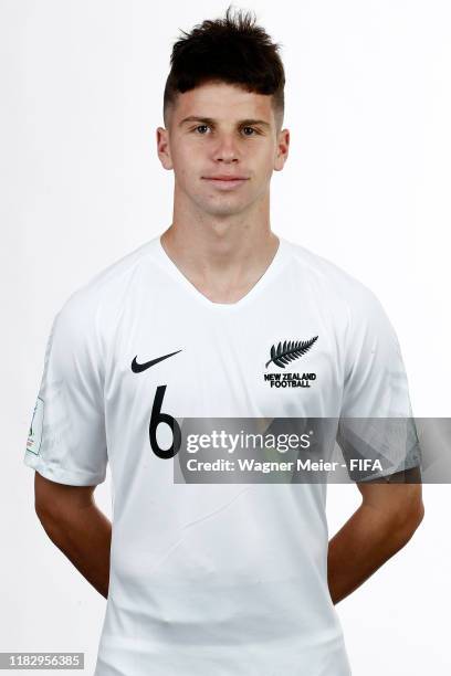 Campbell Strong poses during the U17 New Zealand team presentation on October 23, 2019 in Brasilia, Brazil.