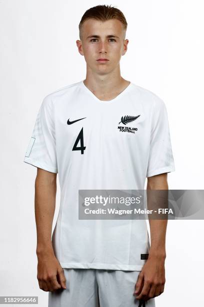 Jackson Simpkin poses during the U17 New Zealand team presentation on October 23, 2019 in Brasilia, Brazil.