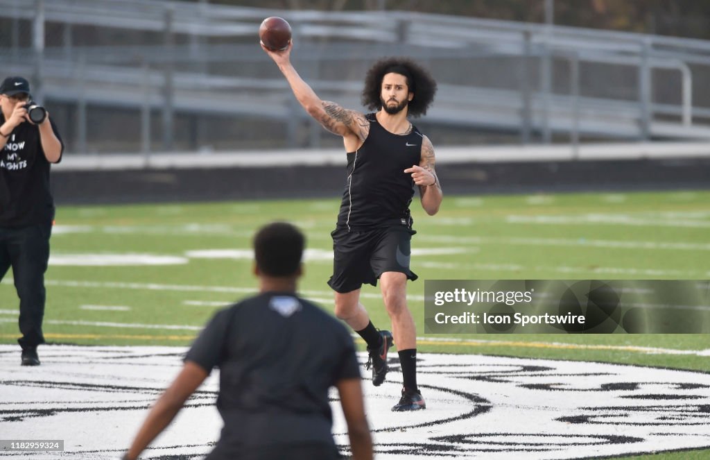 NFL FOOTBALL: NOV 16 Colin Kaepernick Workout Drills