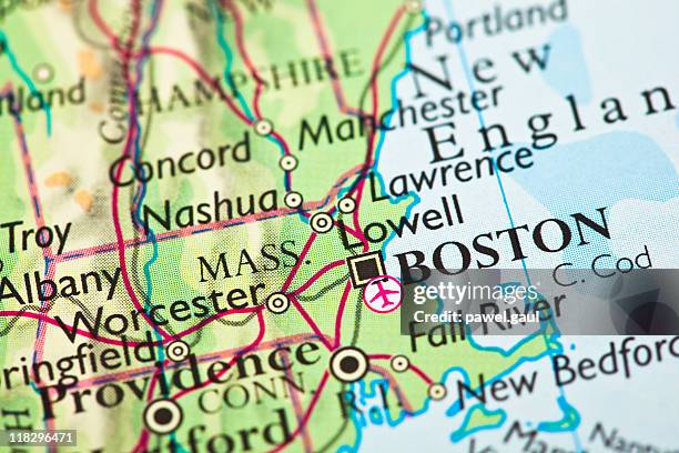 boston,ma - boston massachusetts map stock pictures, royalty-free photos & images