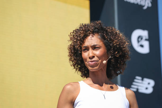 SportsCenter anchor Sage Steele at the espnW Women + Sports Summit held at The Resort at Pelican Hill on October 23, 2019 in Newport Beach,...
