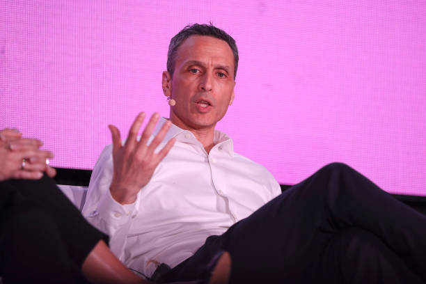 President Jimmy Pitaro speaks during the espnW Women + Sports Summit held at the Resort at Pelican Hill on October 22, 2019 in Newport Beach, California.