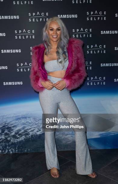 Talulah Eve Silver poses at SpaceSelfie at on October 23, 2019 in London, England.