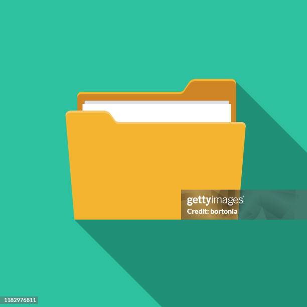 ilustrações de stock, clip art, desenhos animados e ícones de file folder office supply icon - burocracia