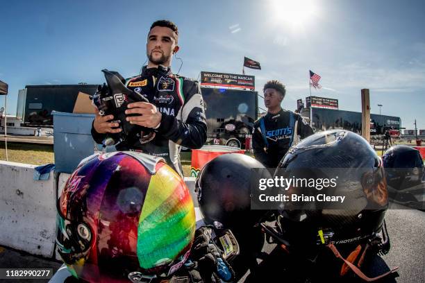 Loris Hezemans and Lavar Scott, NASCAR Drive for Diversity Combine at New Smyrna Speedway on October 23, 2019 in New Smyrna Beach, Florida.