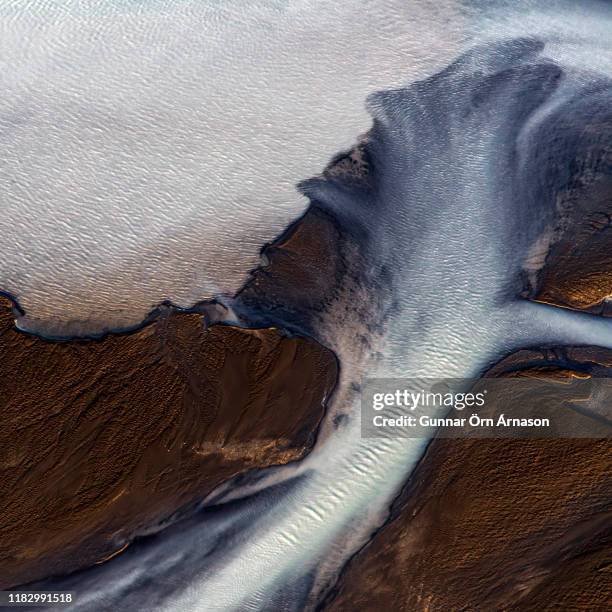 aerial photography abstract landscape - gunnar örn árnason stock pictures, royalty-free photos & images