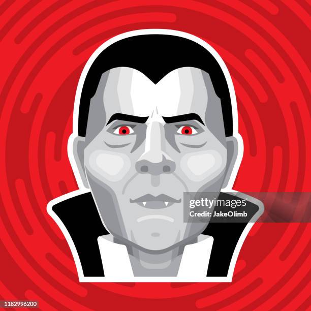 dracula face flat - horror movie stock illustrations