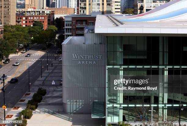 Wintrust Arena, home of the DePaul University Blue Demons men's and women's basketball teams and Chicago Sky of the Women's National Basketball...