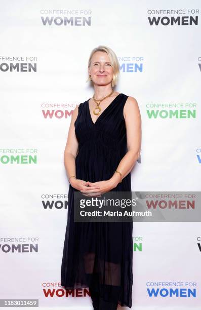 Author Elizabeth Gilbert, Eat Pray Love, Committed: A Love Story poses for a photo during the Opening Night of Texas Conference for Women 2019 at...