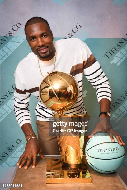 Toronto Raptors forward Serge Ibaka attends Tiffany & Co. Launch of the new Tiffany Men's Collection at the Toronto Bloor Street store on October 23,...