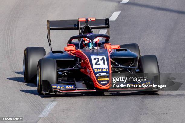 Motorsport driver Richard Verschoor of Netherlands competes during the formula 3 Macau Grand Prix - FIA F3 world cup on day four of the 66th Macau...