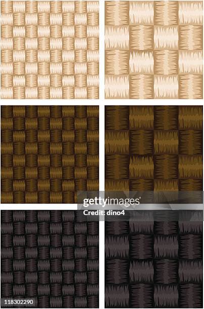 colored straw - wicker stock illustrations