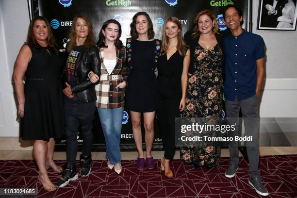 Rene Weaver, Anne Ramsay, Abby Quinn, Laura Terruso, Stefanie Scott, Jenica Bergere and Danny Pudi attend the DIRECTV Cinema & Warner Bros. Present...