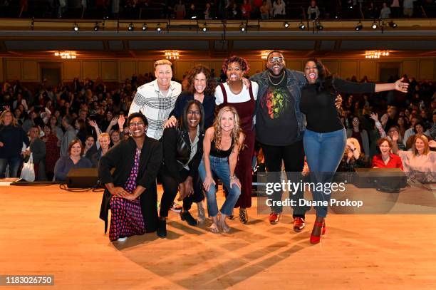 Ashley C. Ford, Abby Wambach, Jennifer Rudolph Walsh, Naomi Ekperigin, Glennon Doyle, Amena Brown and Michael Trotter and Tanya Trotter of The War...