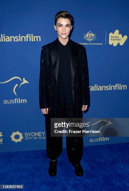 Ruby Rose attends the 2019 Australians In Film Awards at InterContinental Los Angeles Century City on October 23, 2019 in Los Angeles, California.