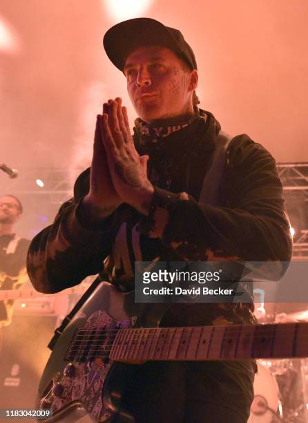 Singer/guitarist Johnny Stevens of Highly Suspect performs at the Hard Rock Hotel & Casino on October 23, 2019 in Las Vegas, Nevada.